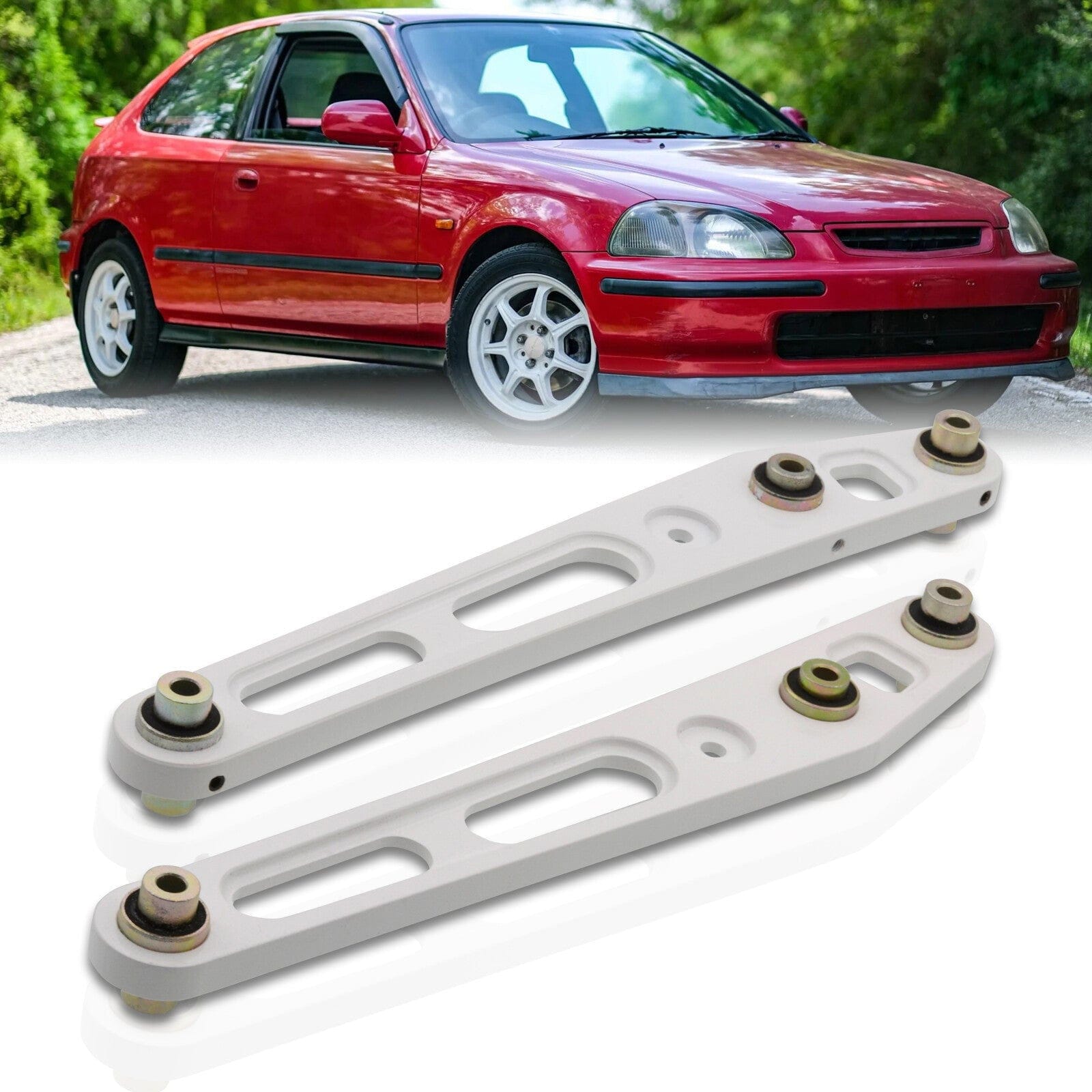 Honda Civic 1996-2000 Rear Lower Control Arms White - Parts Agent