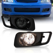 Honda Civic 1999-2000 Front Fog Lights Smoked Len (Includes Switch & Wiring Harness) - Parts Agent