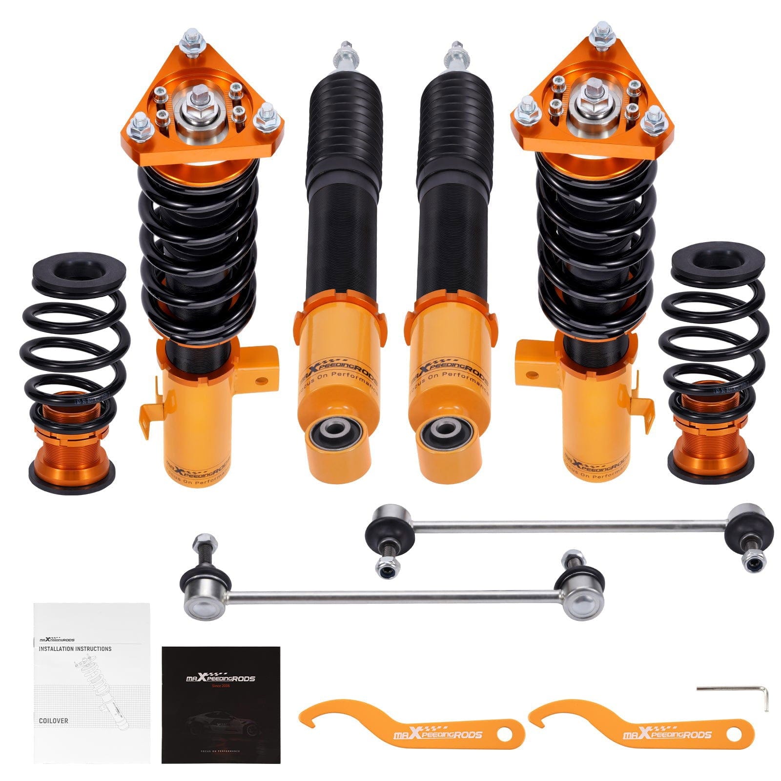 Honda Civic 2012-2015 4x Coilovers Kits Sedan Coupe 2012-2013 Adj. Damper lowering kit - Parts Agent
