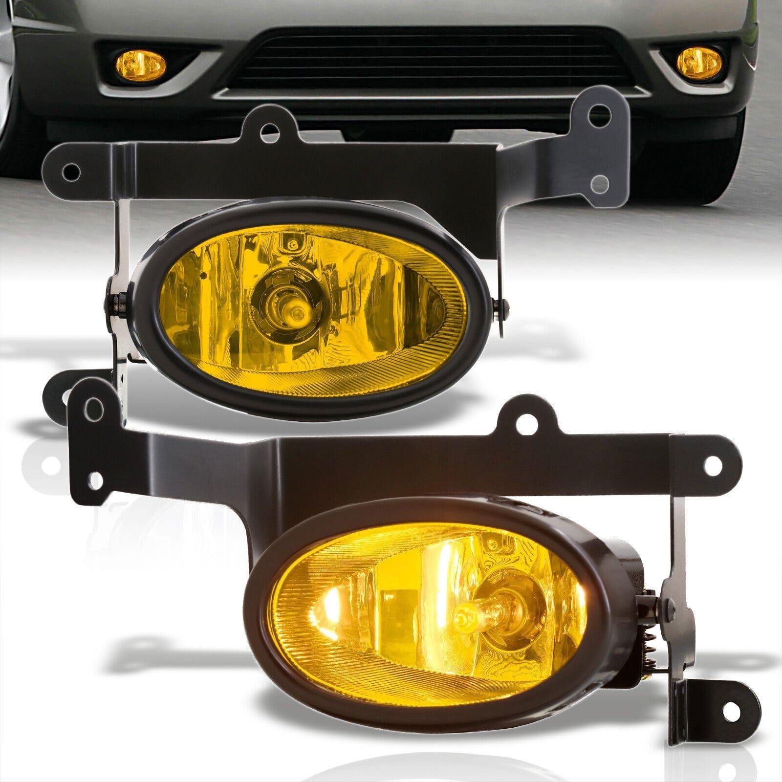 Honda Civic 2DR 2006-2008 Front Fog Lights Yellow Len (Includes Switch & Wiring Harness) - Parts Agent