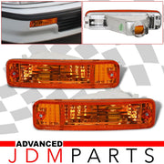 Honda Civic 88-89 3 Door Bumper Light Chrome Housing Amber Lens - Parts Agent
