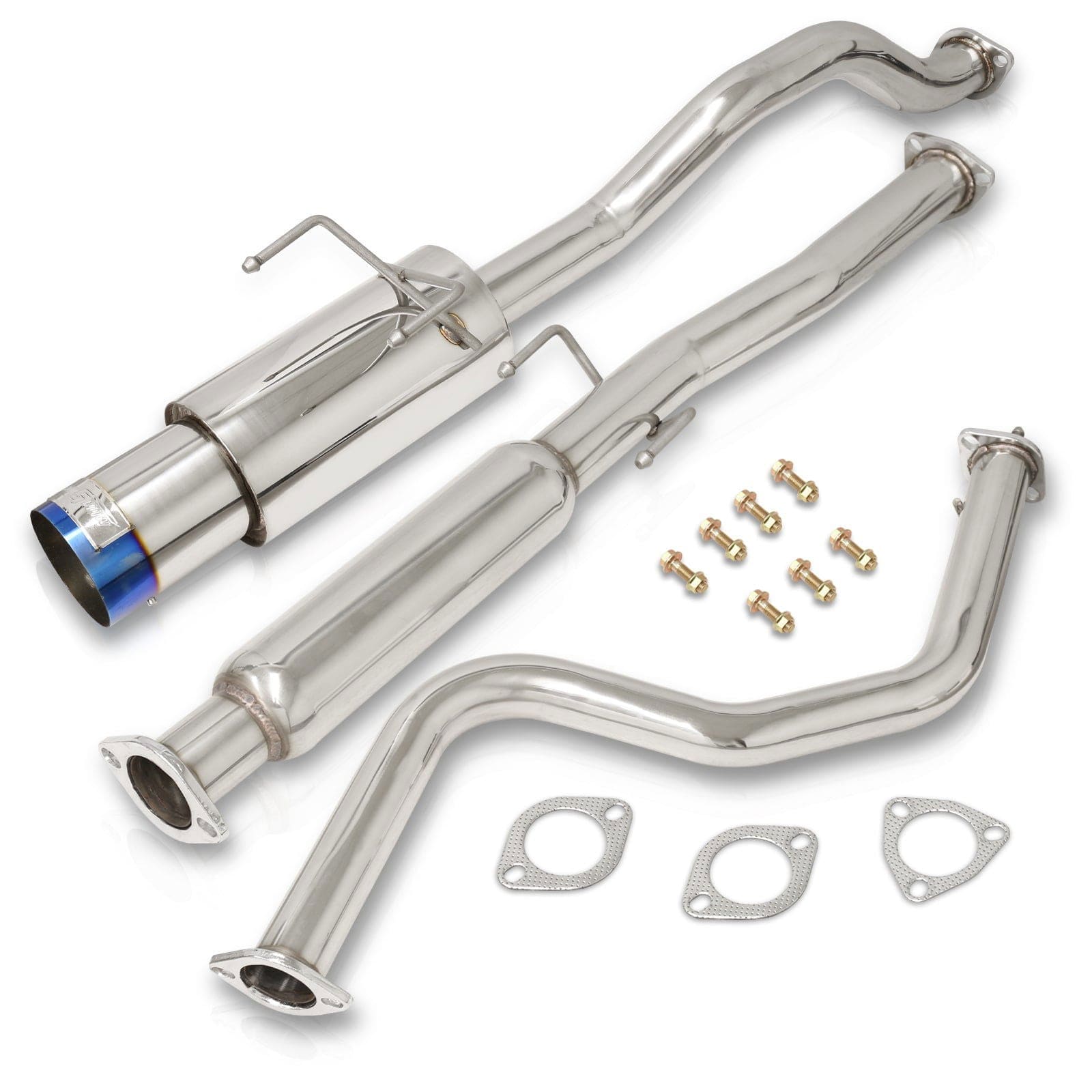 Honda Civic Coupe / Sedan 1992-2000 N1 Style Stainless Steel Catback Exhaust System Burnt Tip (Piping: 2.5" / 65mm | Tip: 4.5") - Parts Agent