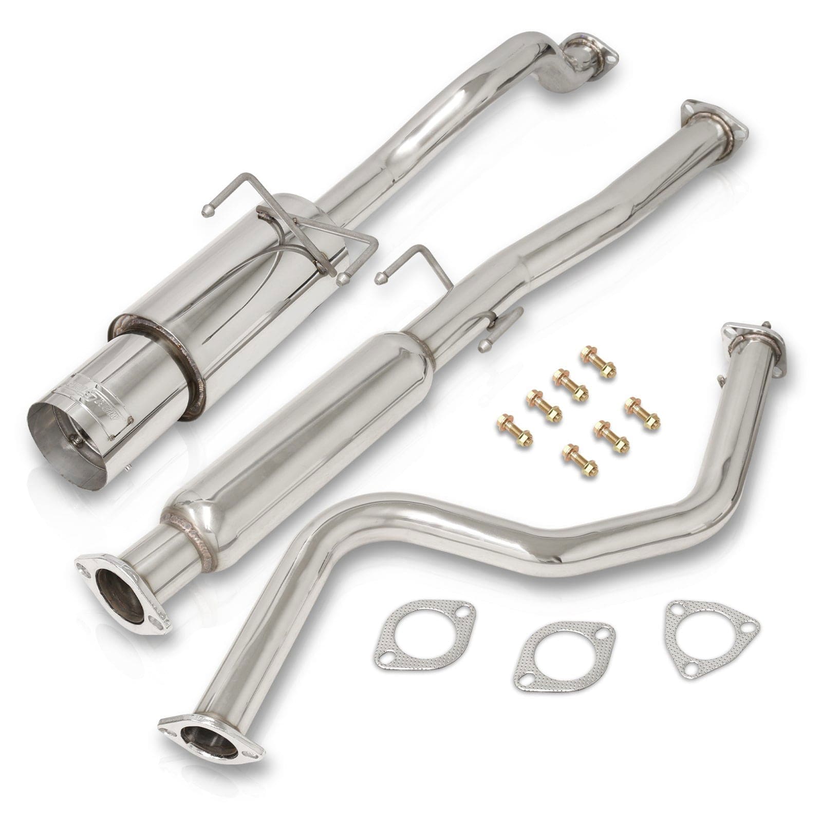 Honda Civic Coupe / Sedan 1992-2000 N1 Style Stainless Steel Catback Exhaust System (Piping: 2.5" / 65mm | Tip: 4.5") - Parts Agent