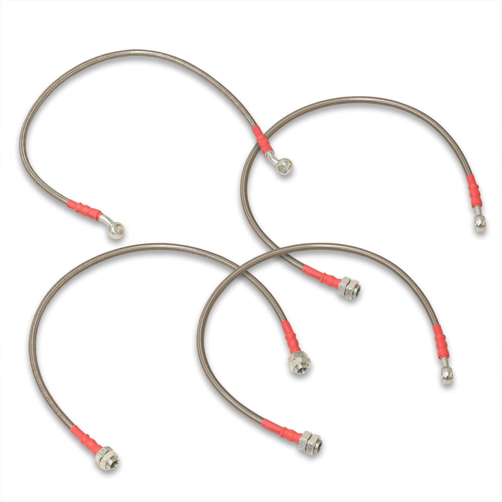 Honda Civic DX LX EX 2001-2005 Stainless Steel Braided Oil Brake Lines Silver - Parts Agent
