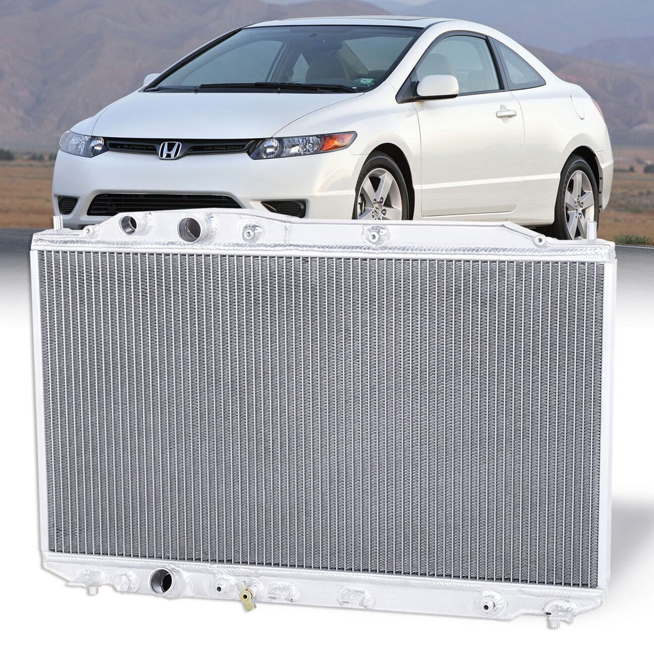 Honda Civic DX LX EX 2006-2011 Automatic & Manual Transmission Aluminum Radiator (EXCLUDING HYBRID & SI MODELS) - Parts Agent