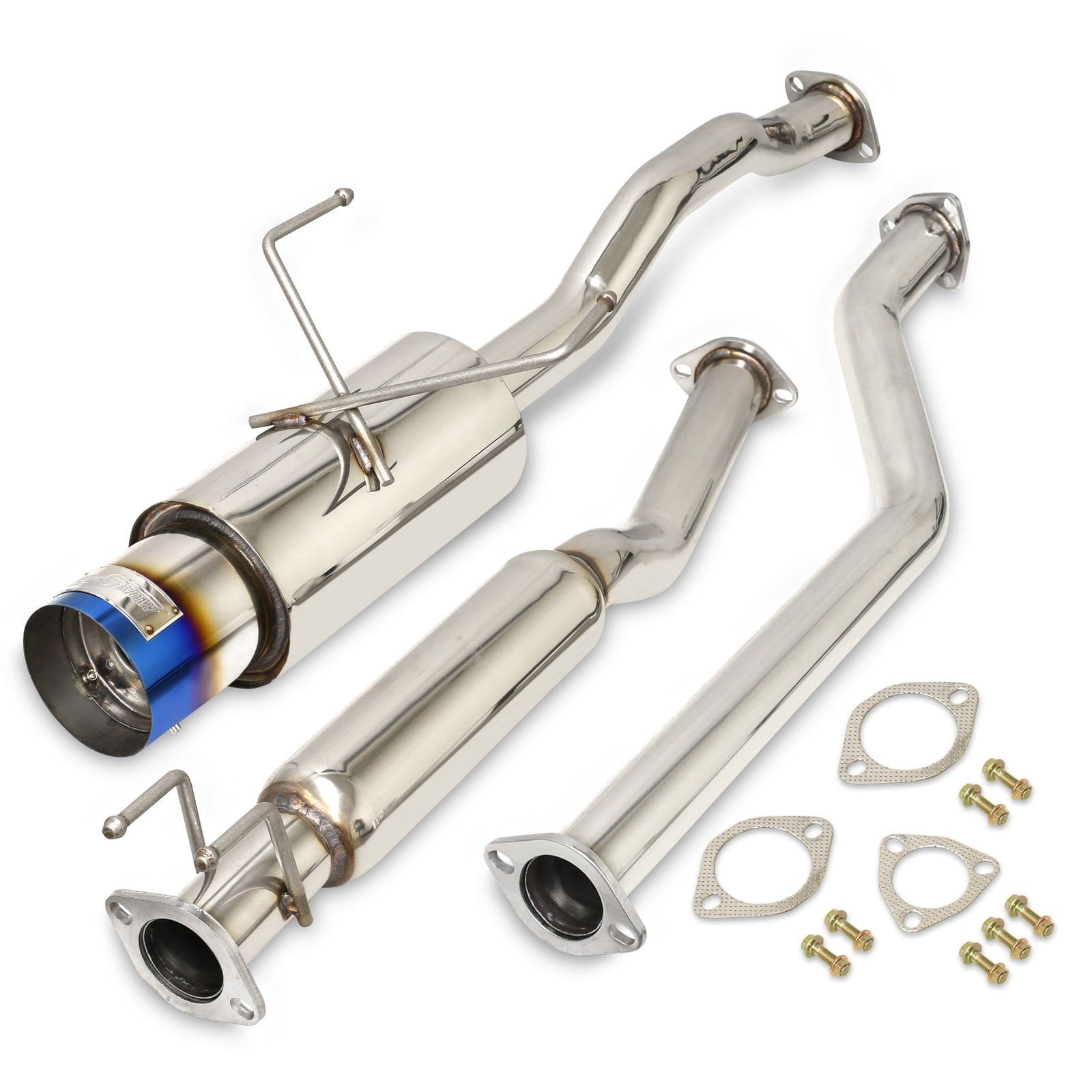 Honda Civic EX 2001-2005 N1 Style Stainless Steel Catback Exhaust System Burnt Tip (Piping: 2.5" / 65mm | Tip: 4.5") - Parts Agent