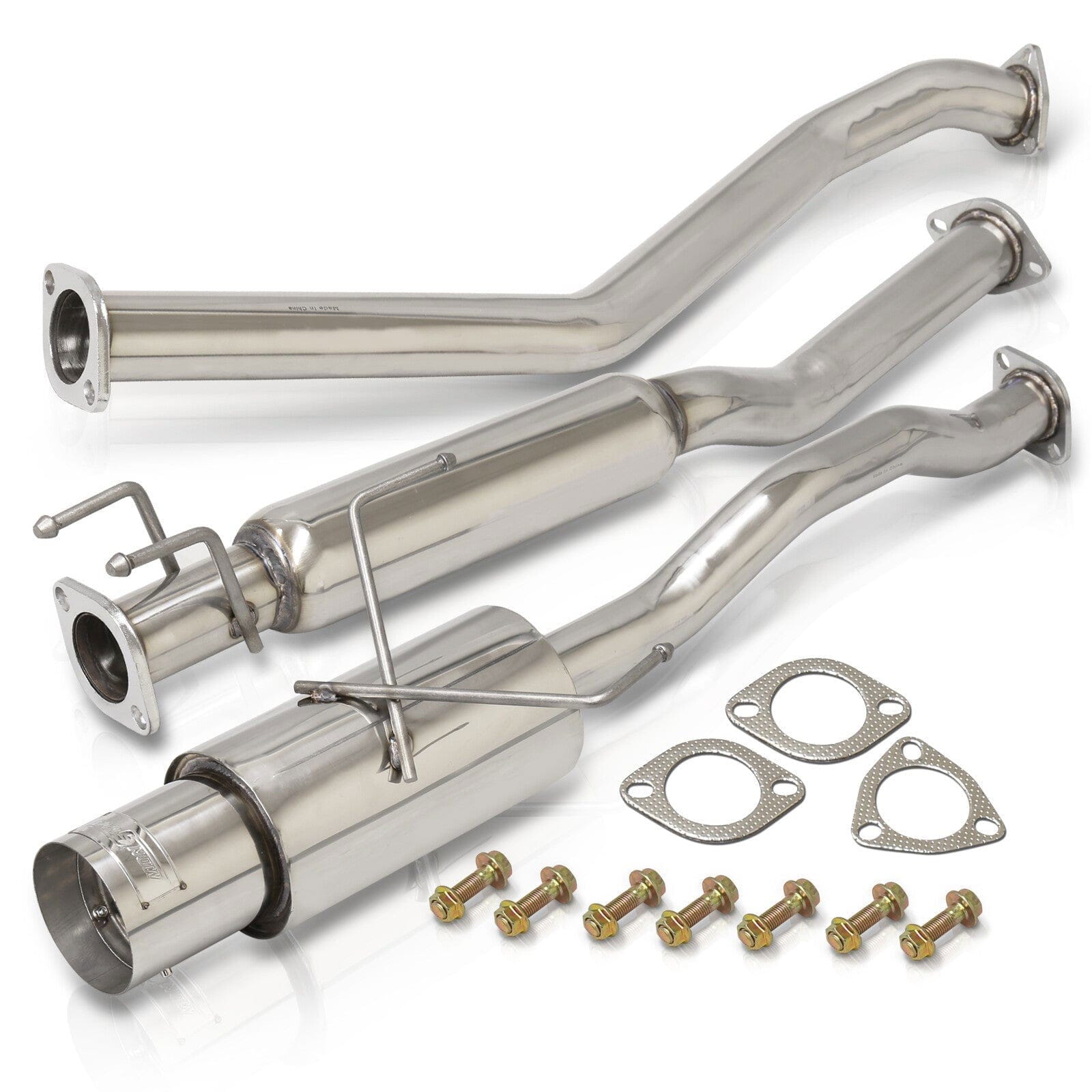 Honda Civic EX 2001-2005 N1 Style Stainless Steel Catback Exhaust System (Piping: 2.5" / 65mm | Tip: 4.5") - Parts Agent