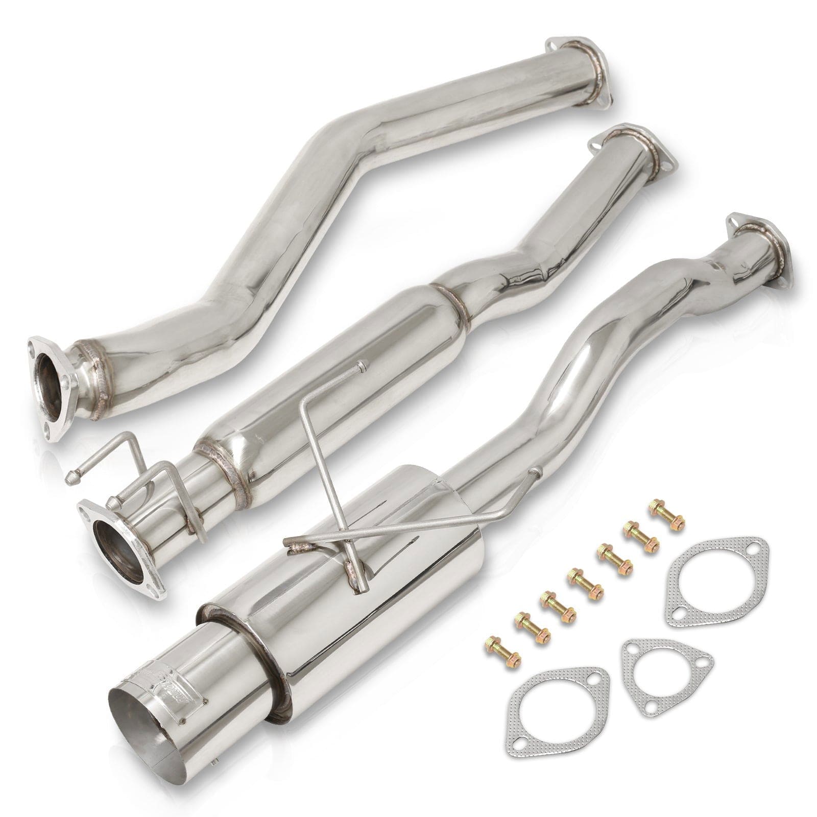 Honda Civic EX 2001-2005 N1 Style Stainless Steel Catback Exhaust System (Piping: 2.5" / 65mm to 3.0" / 76mm | Tip: 4.5") - Parts Agent