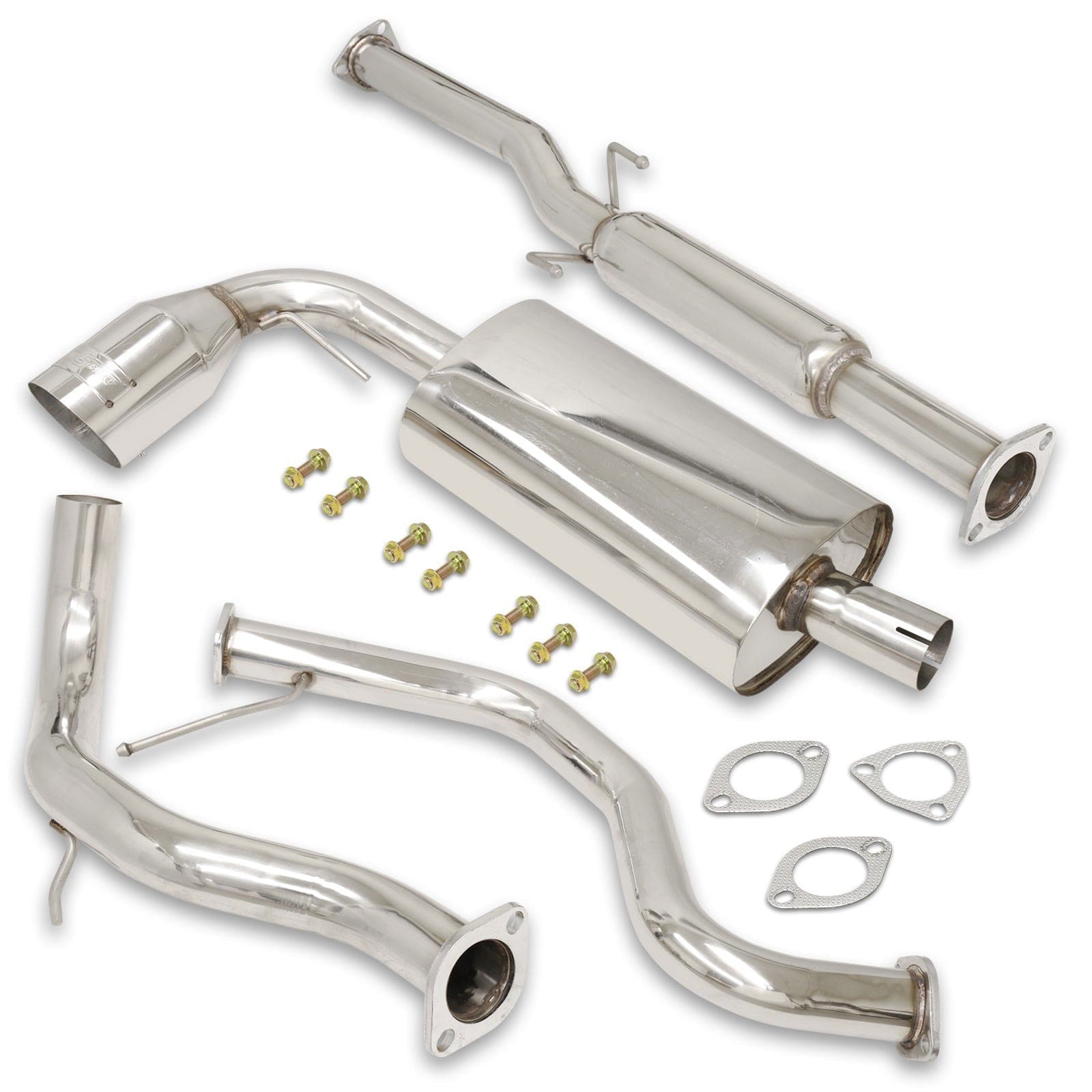 Honda Civic Hatchback 1988-1991 Stainless Steel Catback Exhaust System (Piping: 2.25" / 58mm | Tip: 4.5") - Parts Agent