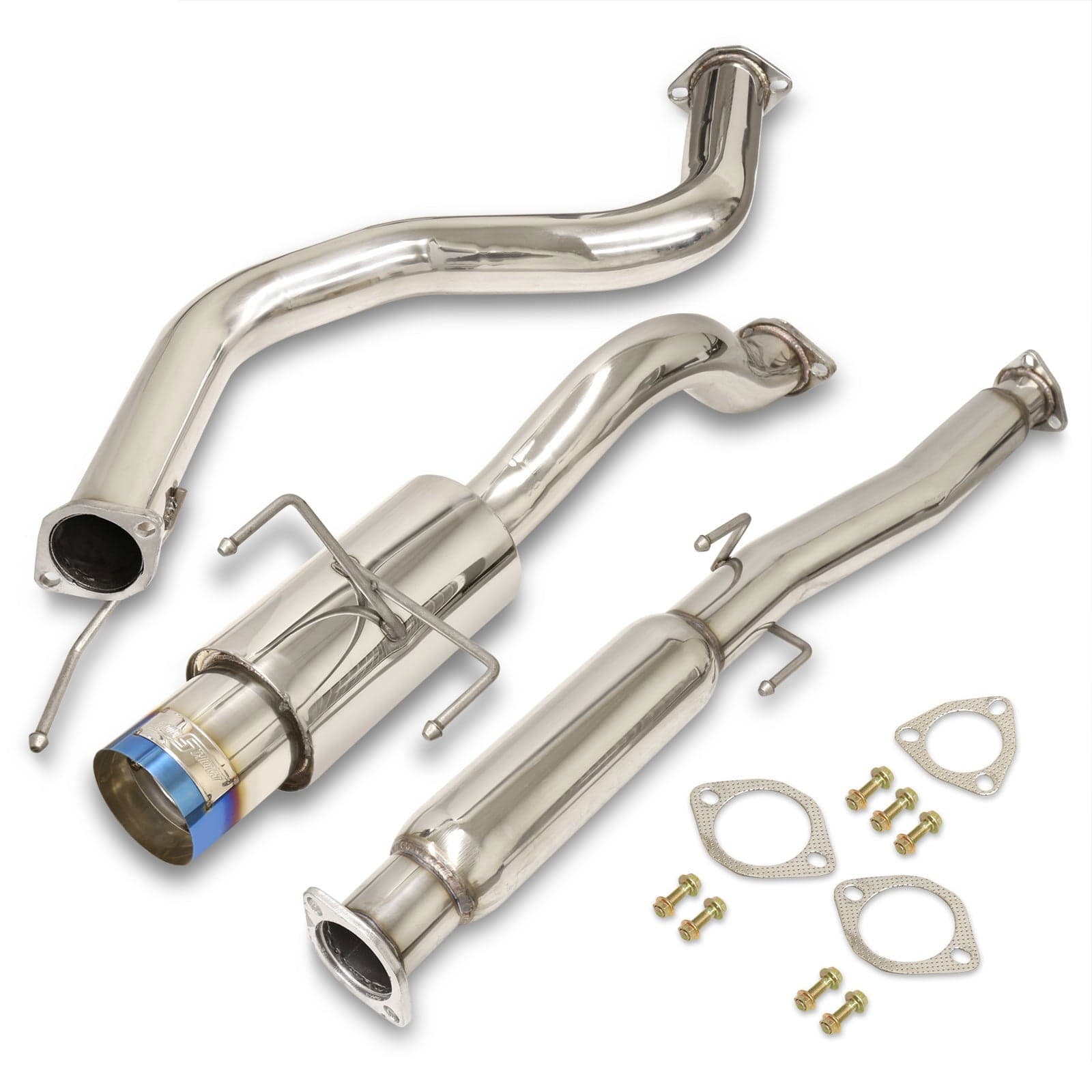 Honda Civic Hatchback 1996-2000 N1 Style Stainless Steel Catback Exhaust System Burnt Tip (Piping: 2.5" / 65mm | Tip: 4.5") - Parts Agent