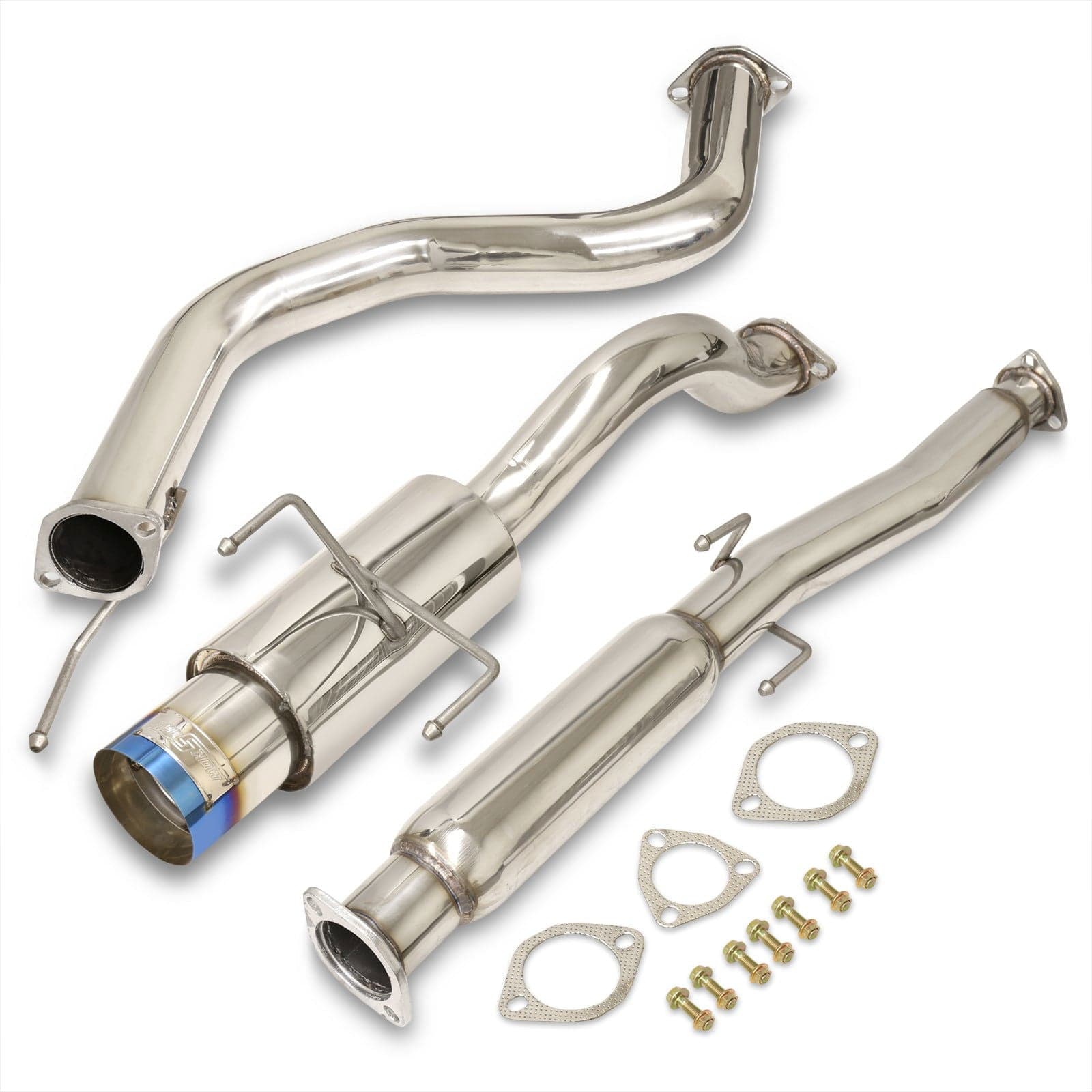 Honda Civic Hatchback 1996-2000 N1 Style Stainless Steel Catback Exhaust System Burnt Tip (Piping: 2.5" / 65mm to 3.0" / 76mm | Tip: 4.5") - Parts Agent