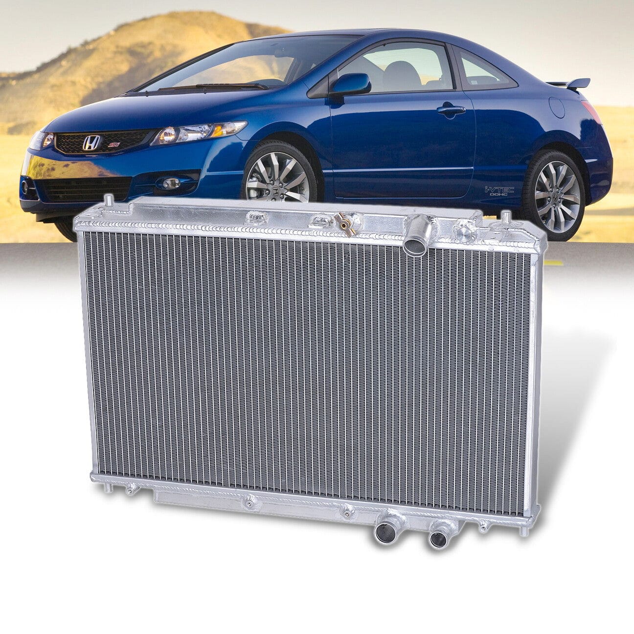 Honda Civic SI 2006-2011 Manual Transmission Aluminum Radiator - Parts Agent