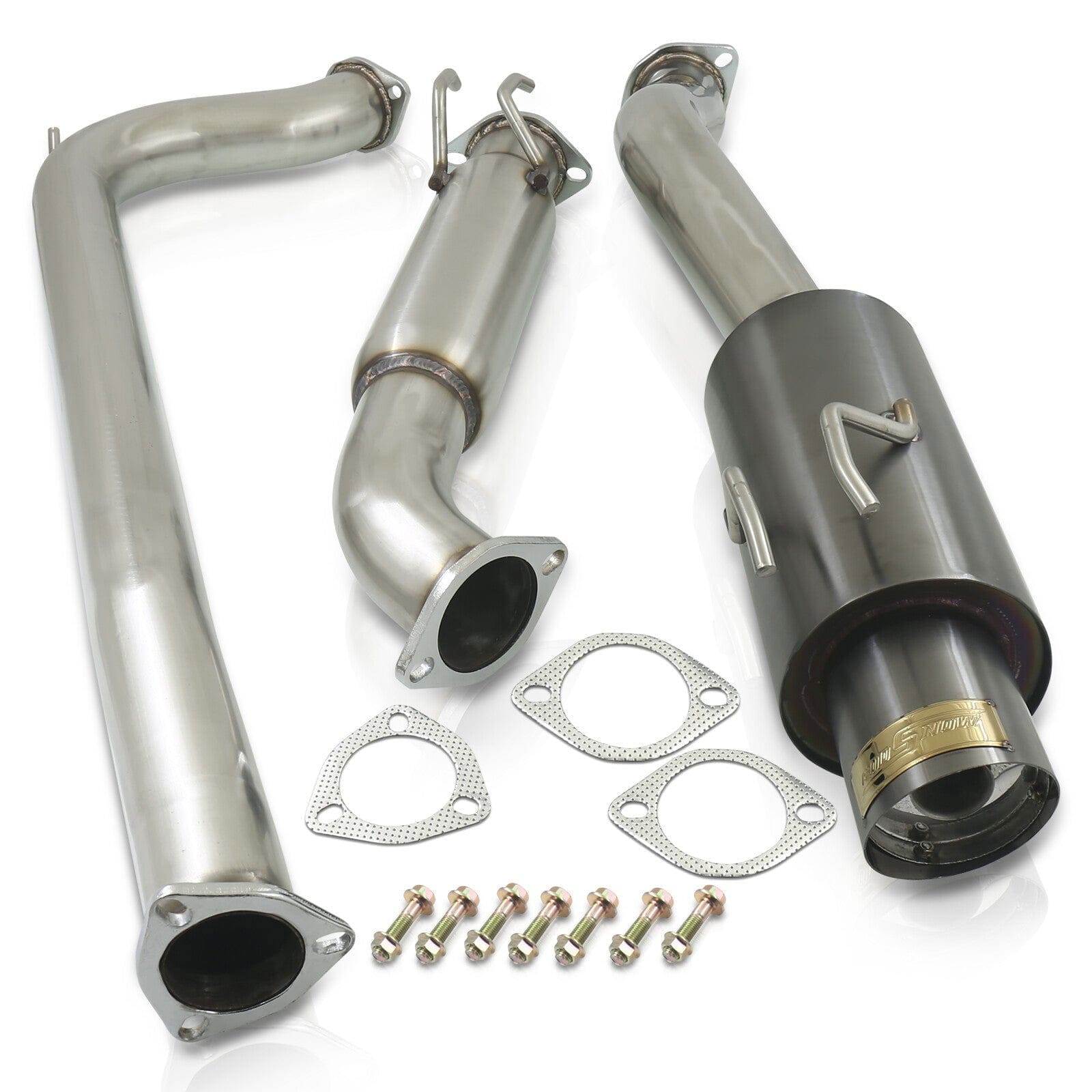 Honda Civic SI Coupe 2006-2011 N1 Style Stainless Steel Catback Exhaust System Gunmetal (Piping: 3.0" / 76mm | Tip: 4.5") - Parts Agent