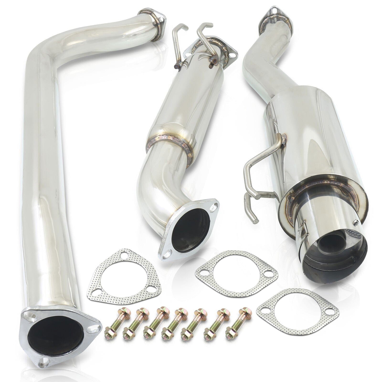 Honda Civic SI Coupe 2006-2011 N1 Style Stainless Steel Catback Exhaust System (Piping: 3.0" / 76mm | Tip: 4.0") - Parts Agent