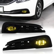 Honda Civic Sedan (Not Compatible for Coupe, Hybrid, & SI Models) 2013-2015 Front Fog Lights Yellow Len (Includes Switch & Wiring Harness) - Parts Agent