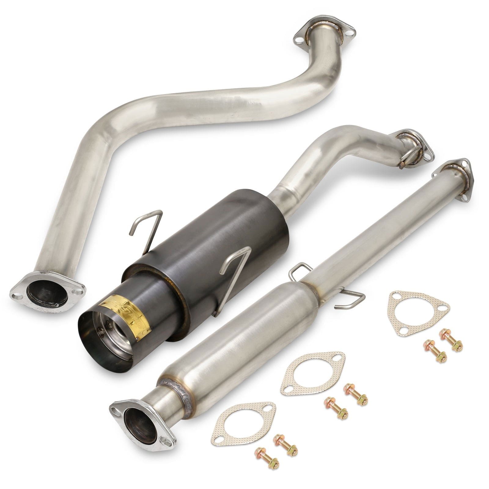 Honda Del Sol 1993-1997 N1 Style Stainless Steel Catback Exhaust System Gunmetal (Piping: 2.5" / 65mm | Tip: 4.5") - Parts Agent