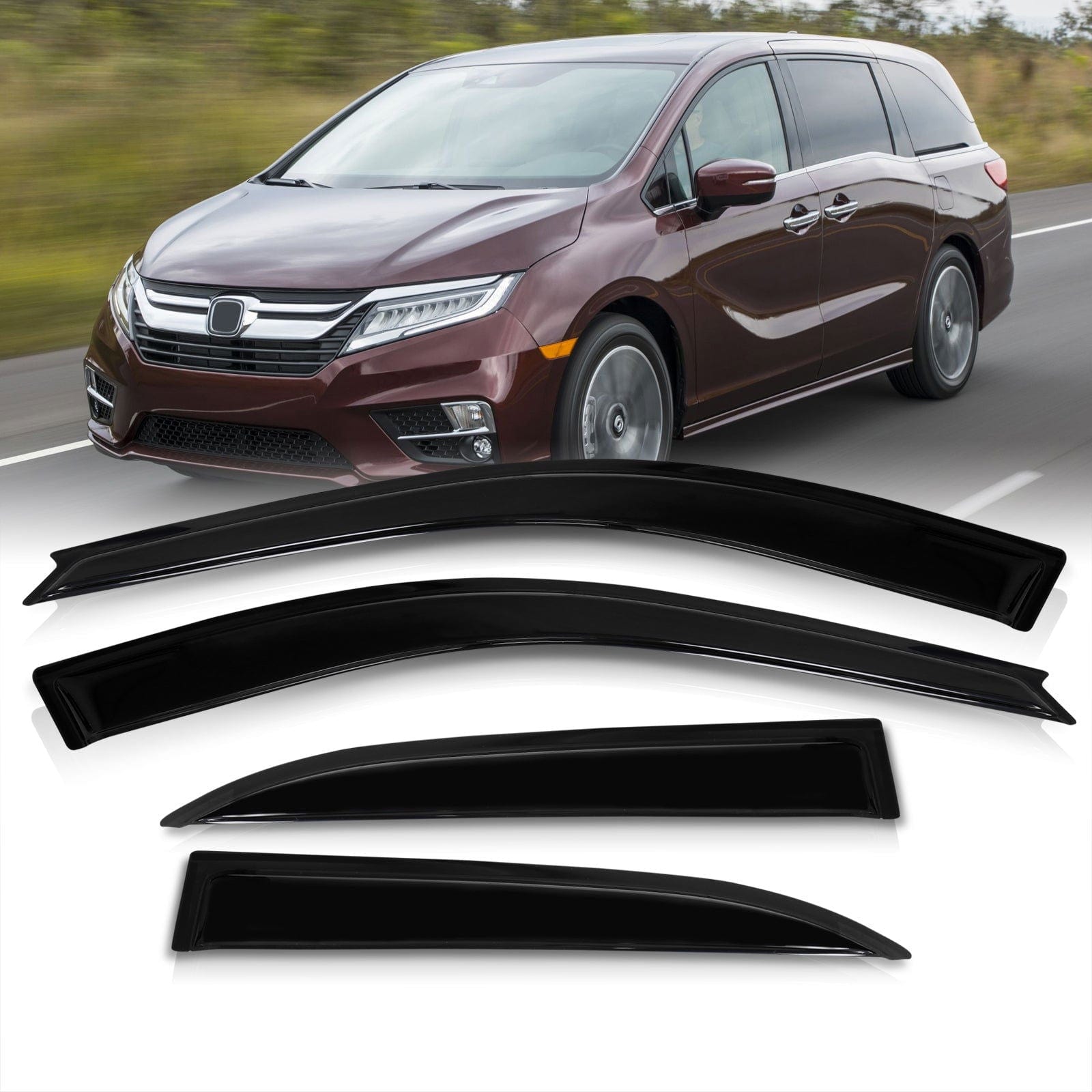 Honda Odyssey 2018-2023 4 Door Tape On Window Visors - Parts Agent