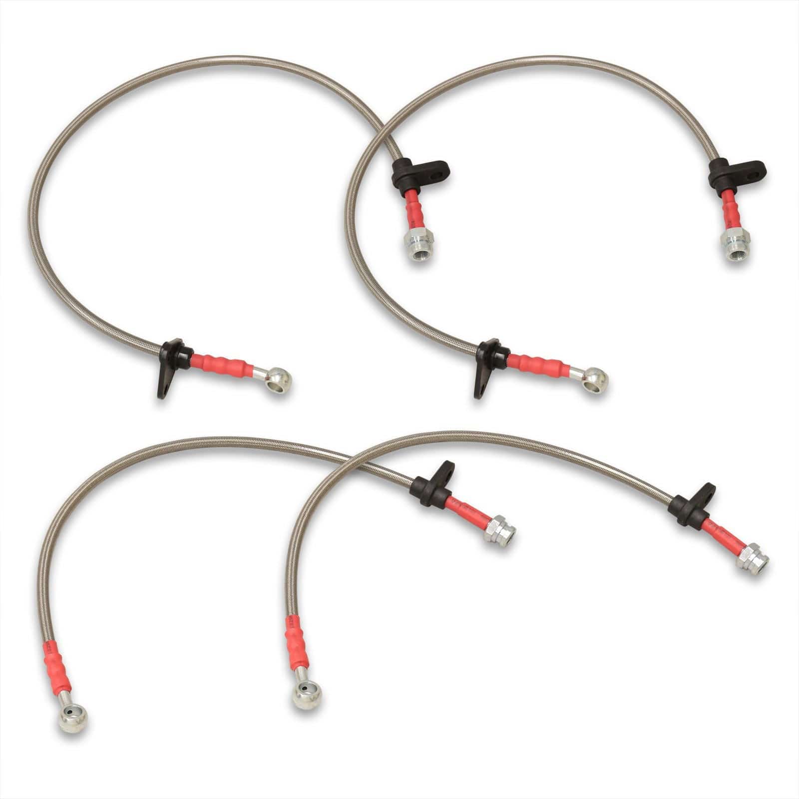 Honda Prelude 1988-1991 Stainless Steel Braided Oil Brake Lines Silver - Parts Agent