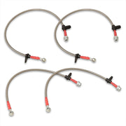 Honda Prelude 1988-1991 Stainless Steel Braided Oil Brake Lines Silver - Parts Agent