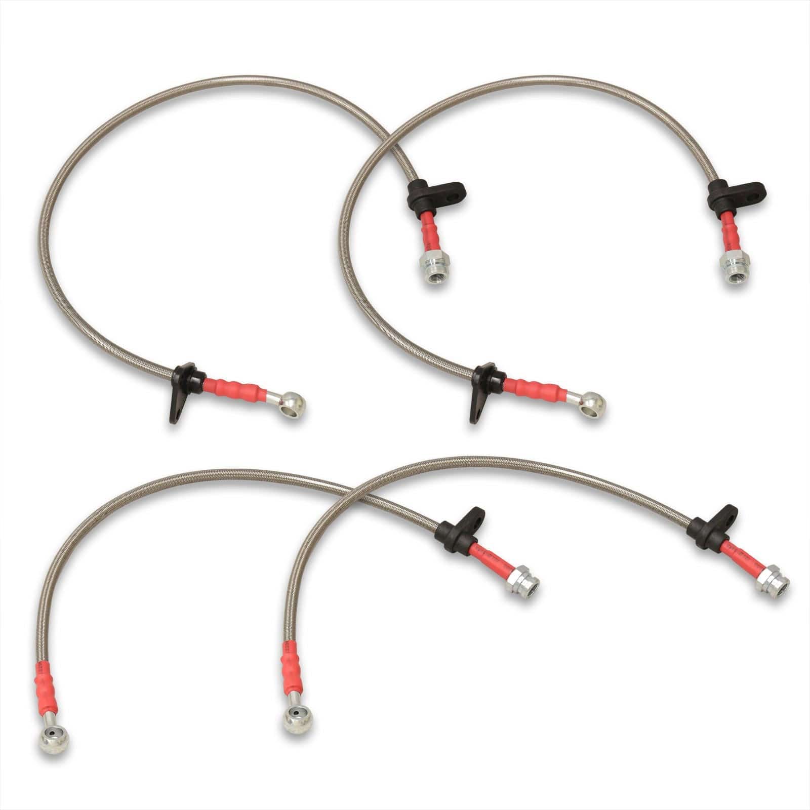 Honda Prelude 1992-1996 Stainless Steel Braided Oil Brake Lines Silver - Parts Agent
