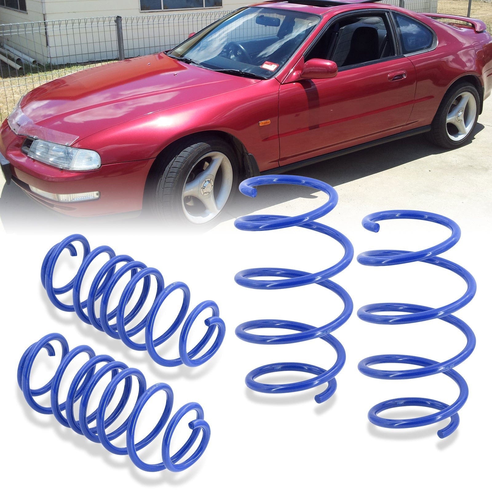 Honda Prelude 1992-2001 Lowering Springs Blue (Front ~2.25" / Rear ~2.25") - Parts Agent