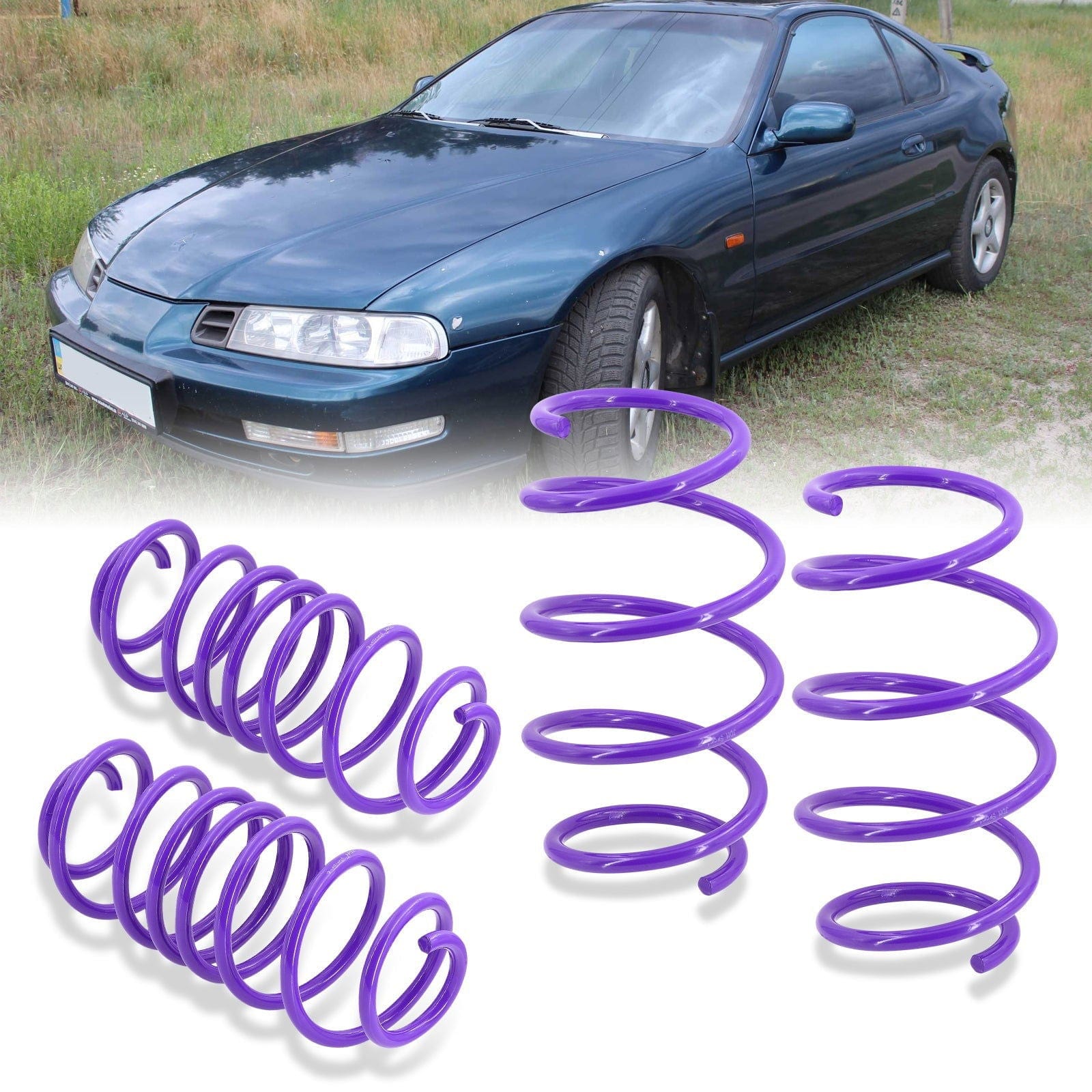 Honda Prelude 1992-2001 Lowering Springs Purple (Front ~2.25" / Rear ~2.25") - Parts Agent
