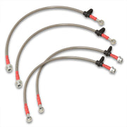 Honda Prelude 1997-2001 Stainless Steel Braided Oil Brake Lines Silver - Parts Agent