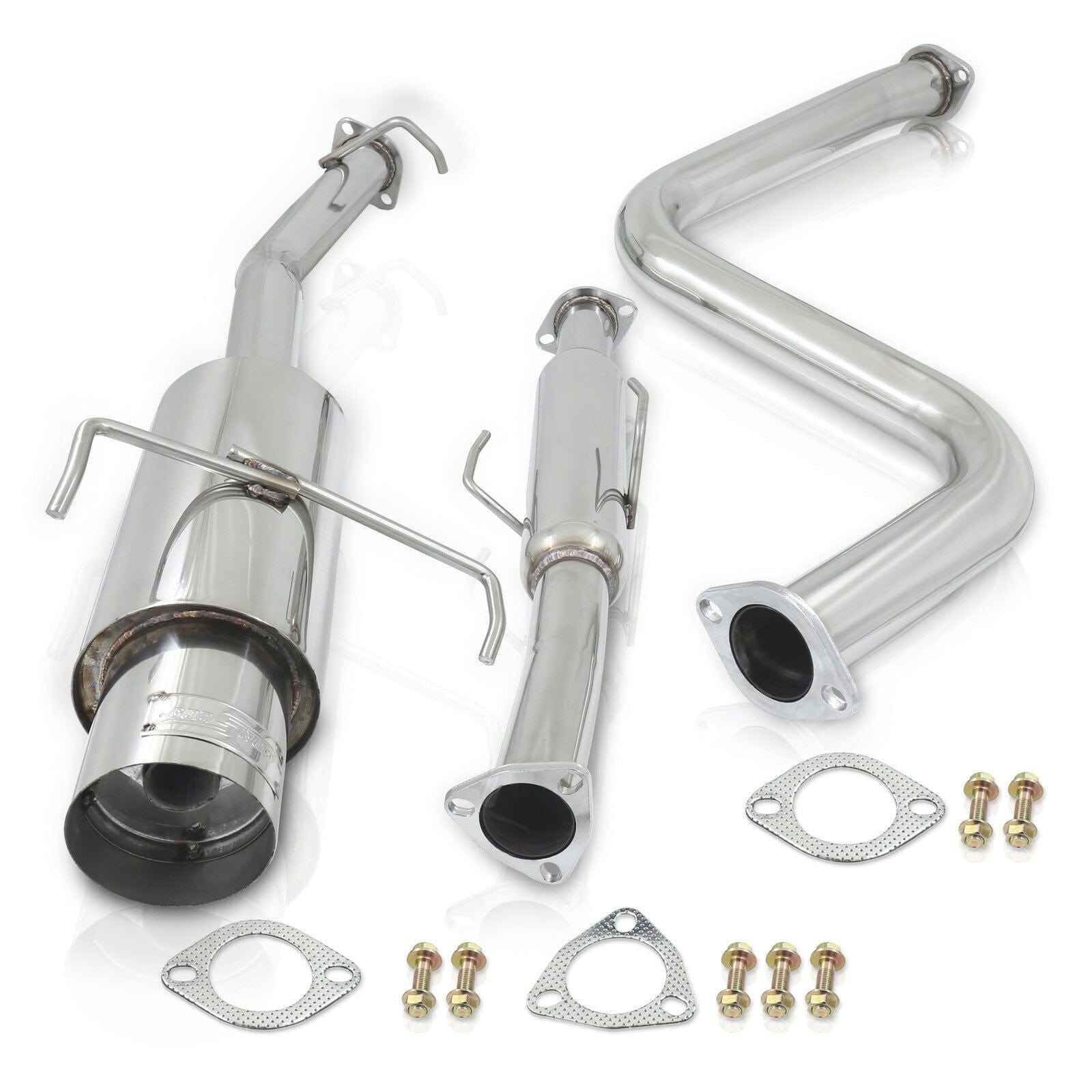 Honda Prelude SH 1997-2001 N1 Style Stainless Steel Catback Exhaust System (Piping: 2.25" / 58mm | Tip: 4.5") - Parts Agent