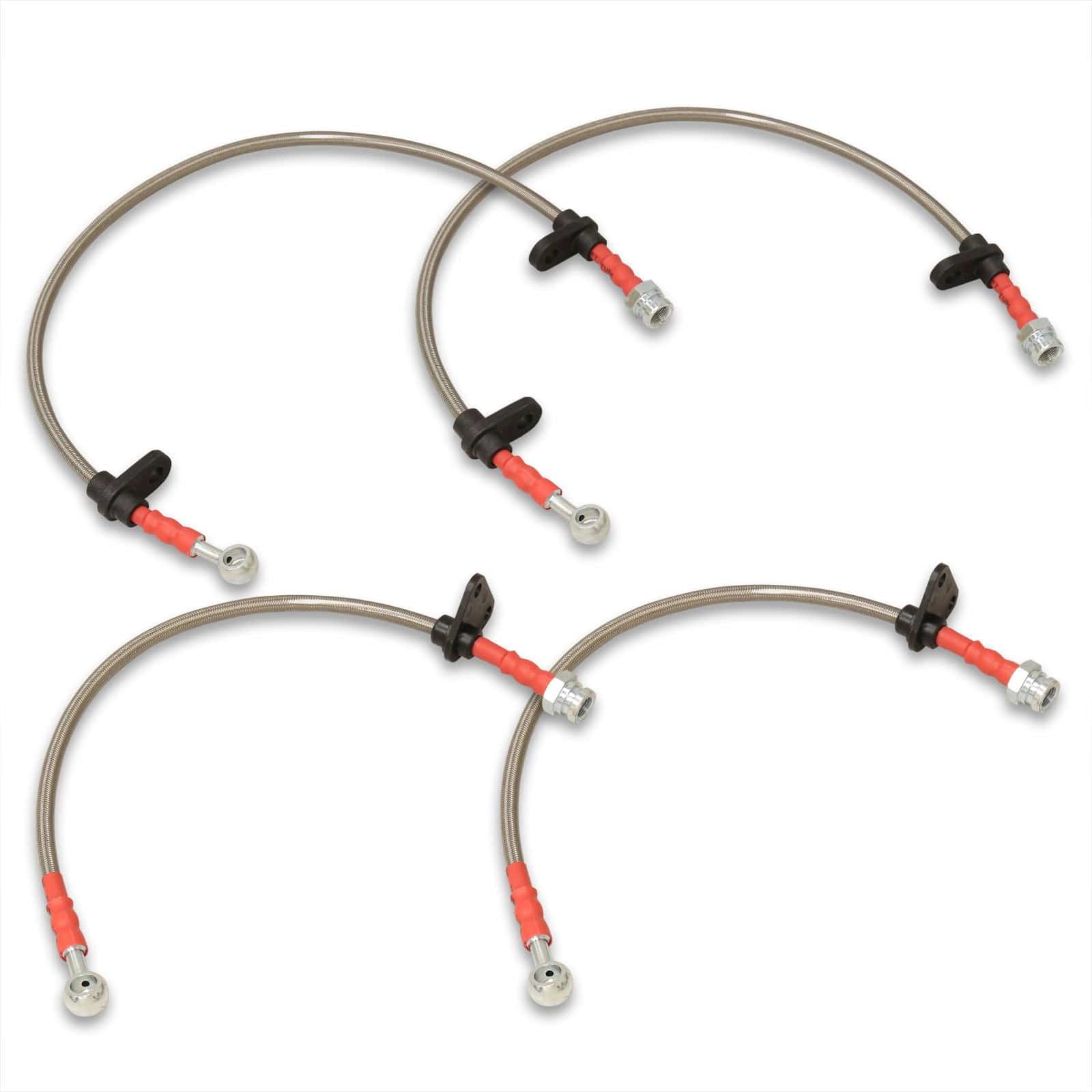 Honda S2000 2000-2005 Stainless Steel Braided Oil Brake Lines Silver - Parts Agent