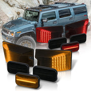 Hummer H2 2003-2009 / H2 SUT 2005-2009 10 Piece Front Amber LED & Rear Red LED Cab Roof Lights Smoked Lens - Parts Agent