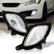 Hyundai Genesis Coupe 2010-2012 Front Fog Lights Clear Len (Includes Switch & Wiring Harness) - Parts Agent