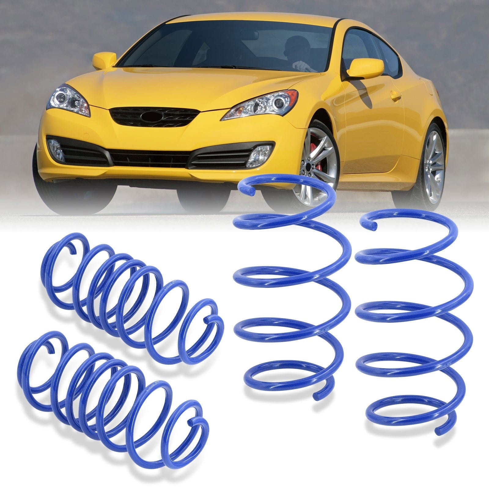 Hyundai Genesis Coupe 2010-2016 Lowering Springs Blue (Front ~1.5" / Rear ~1.2") - Parts Agent