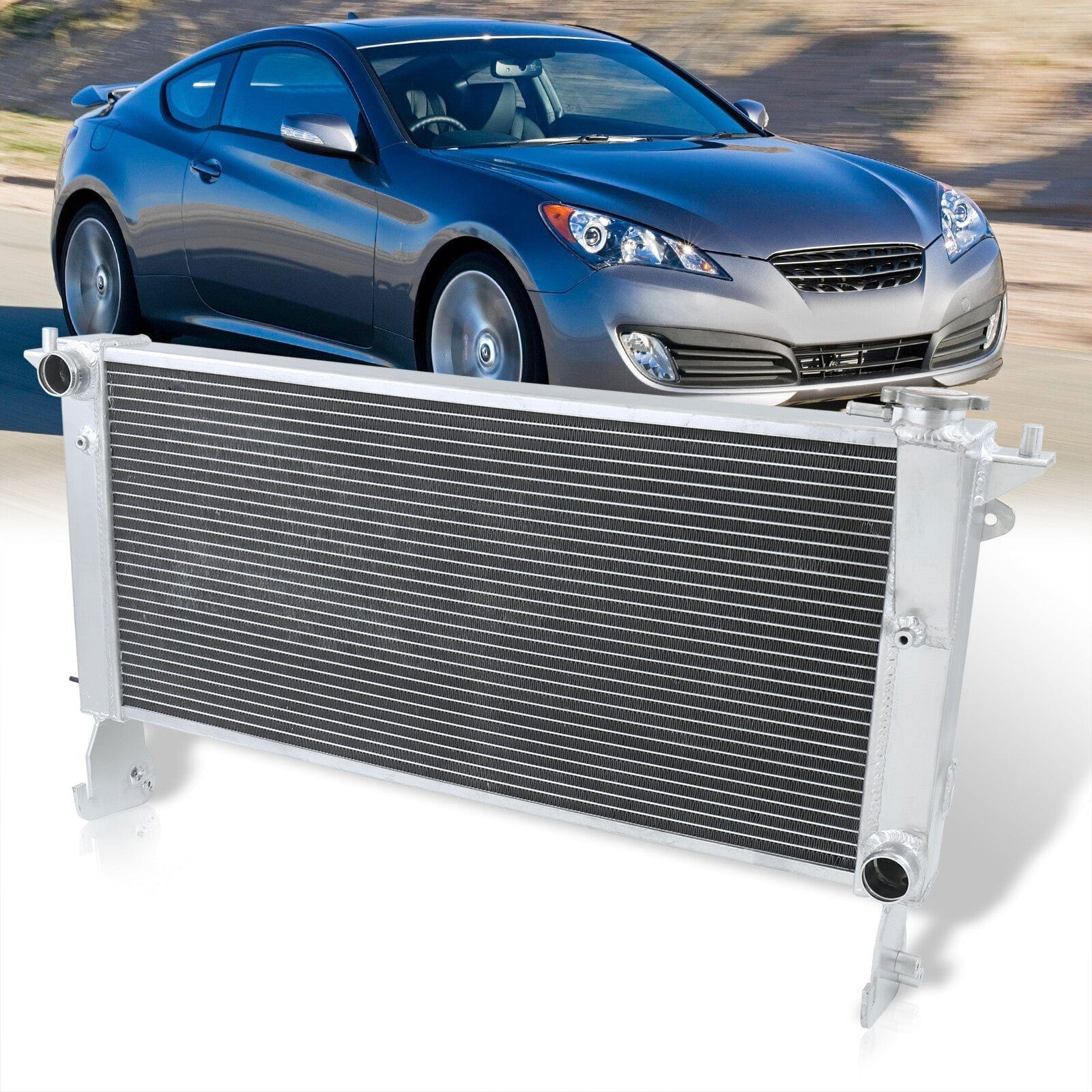 Hyundai Genesis Coupe R-Spec 2.0T 2010-2012 Manual Transmission Aluminum Radiator - Parts Agent