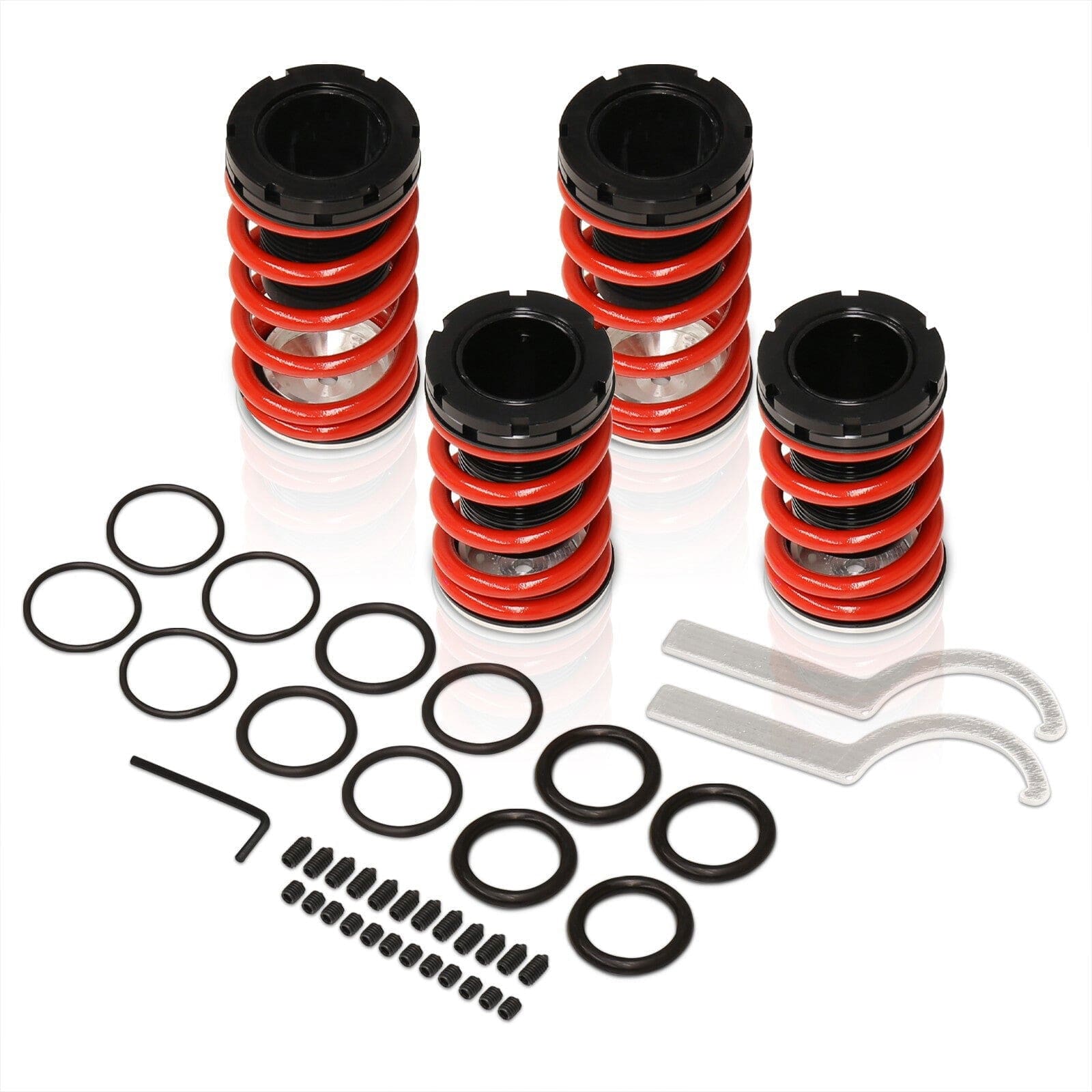 Hyundai Tiburon 1996-1998 Coilover Sleeves Kit Red - Parts Agent