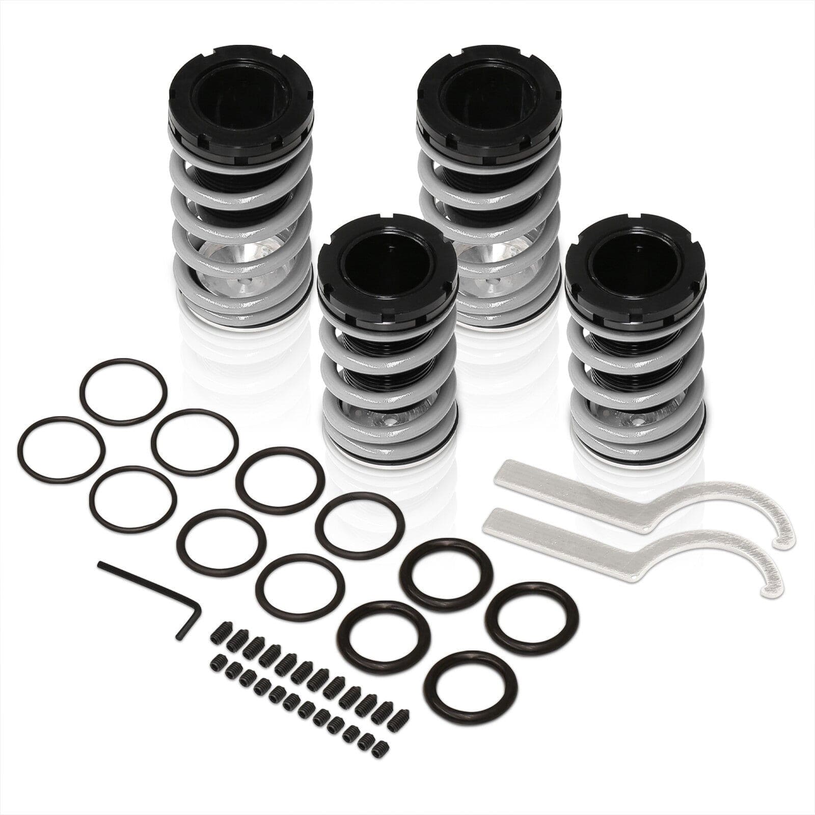 Hyundai Tiburon 1996-1998 Coilover Sleeves Kit Silver - Parts Agent
