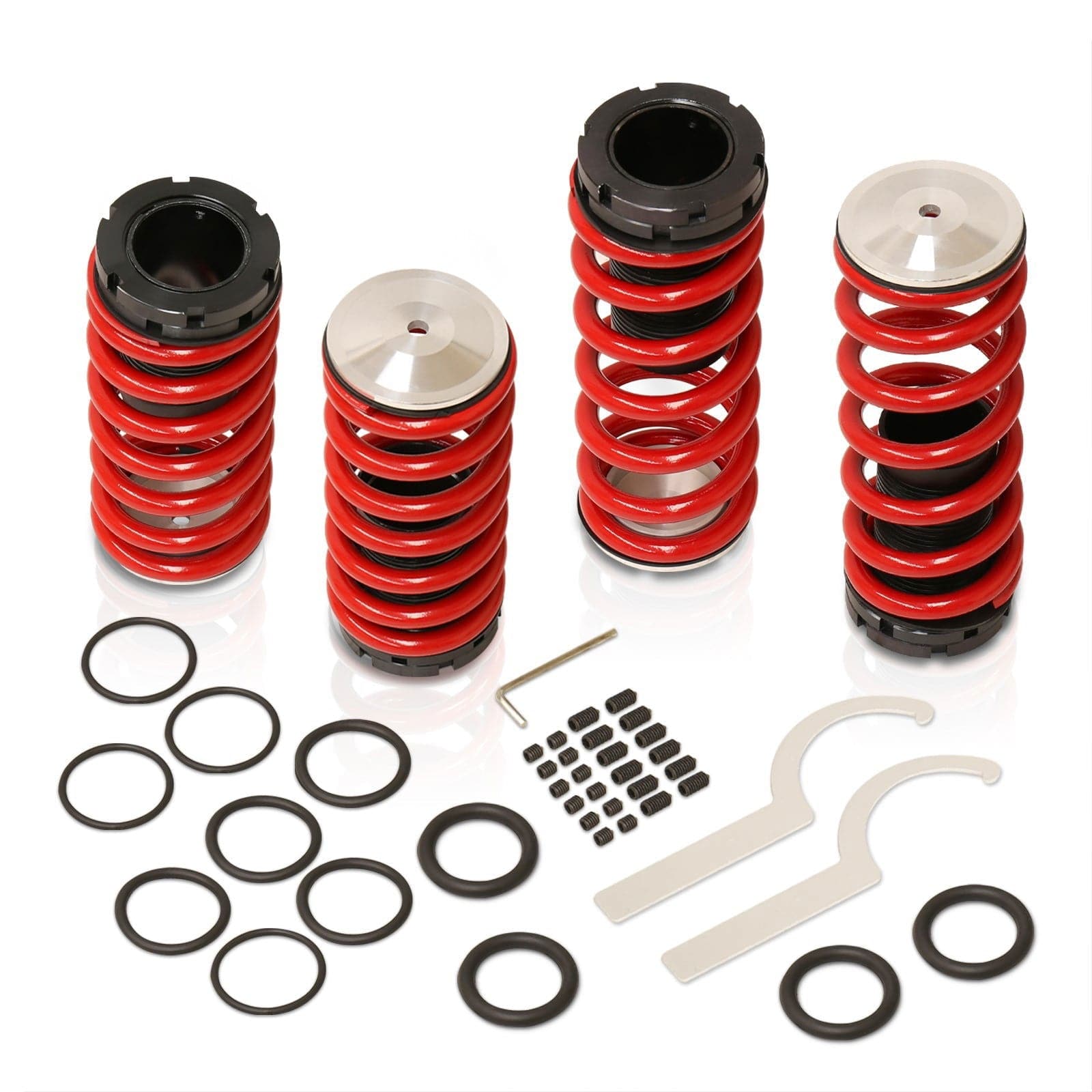 Hyundai Tiburon V6 2002-2005 Coilover Sleeves Kit Red - Parts Agent
