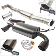 Infiniti G35 Coupe 2003-2007 / Nissan 350Z 2003-2009 Dual Tip Stainless Steel Catback Exhaust System Gunmetal (Piping: 3.0