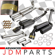 Infiniti G35 Coupe 2003-2007 / Nissan 350Z 2003-2009 Hi-Power Style Dual Tip Stainless Steel Catback Exhaust System Gunmetal (Piping: 2.25