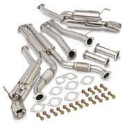 Infiniti G35 Coupe 2003-2007 / Nissan 350Z 2003-2009 Hi-Power Style Oval Dual Tip Stainless Steel Catback Exhaust System (Piping: 2.25