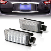 Infiniti G37 2008-2013 / Nissan 350Z 370Z 2003-2020 White SMD LED License Plate Lights Clear Len - Parts Agent