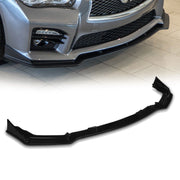 Infiniti Q50 Sport 2014-2017 3-Piece Style Front Bumper Lip Gloss Black - Parts Agent