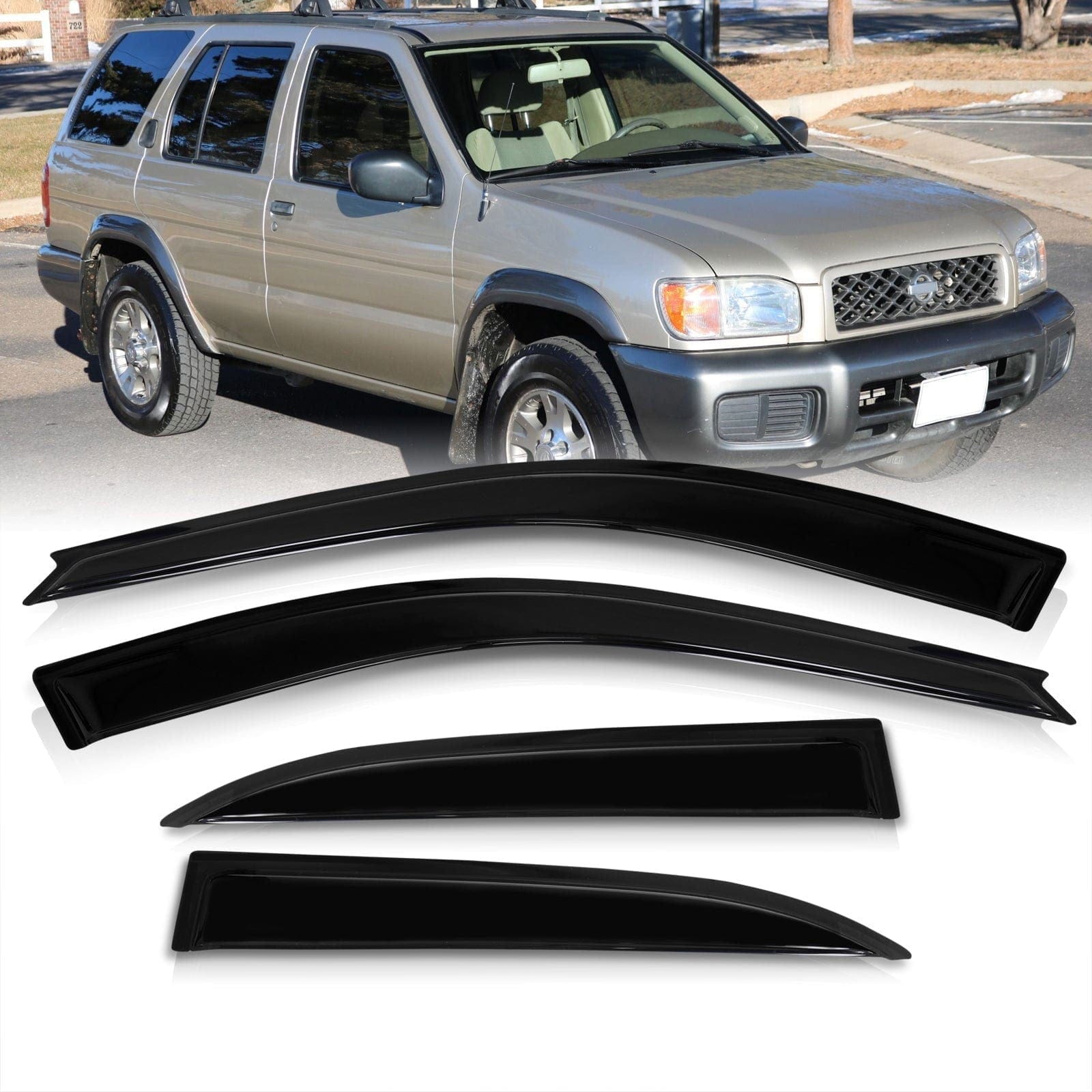 Infiniti QX4 1997-2003 / Nissan Pathfinder 1996-2004 4 Door Tape On Window Visors - Parts Agent