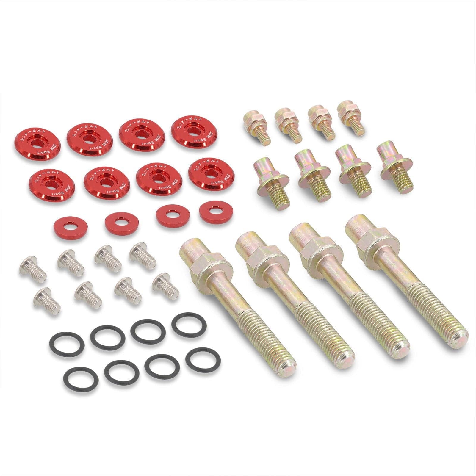 JDM Sport Acura Honda B-Series B16 B17 B18 B20 Low Profile Valve Cover Washers Bolt Kit Red - Parts Agent
