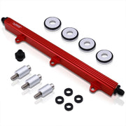 JDM Sport Acura Honda B-Series B16 B17 B18 Fuel Rail Red with Black Fittings - Parts Agent