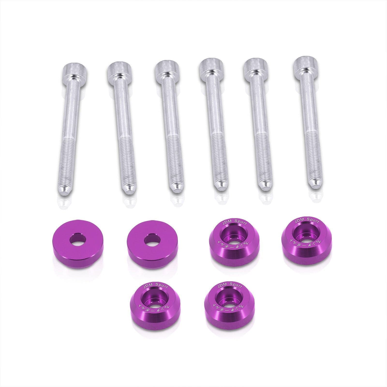 JDM Sport Acura Integra 1990-2001 / Honda Civic 1988-2000 / CRX 1988-1991 / Del Sol 1993-1997 Rear Lower Control Arms Dress Up Washers Bolt Kit Purple - Parts Agent