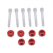 JDM Sport Acura Integra 1990-2001 / Honda Civic 1988-2000 / CRX 1988-1991 / Del Sol 1993-1997 Rear Lower Control Arms Dress Up Washers Bolt Kit Red - Parts Agent
