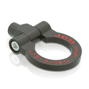 JDM Sport Heavy Duty Mild Steel Black Front Rear Tow Hook Ring (M12 x 1.75 Thread) - Parts Agent