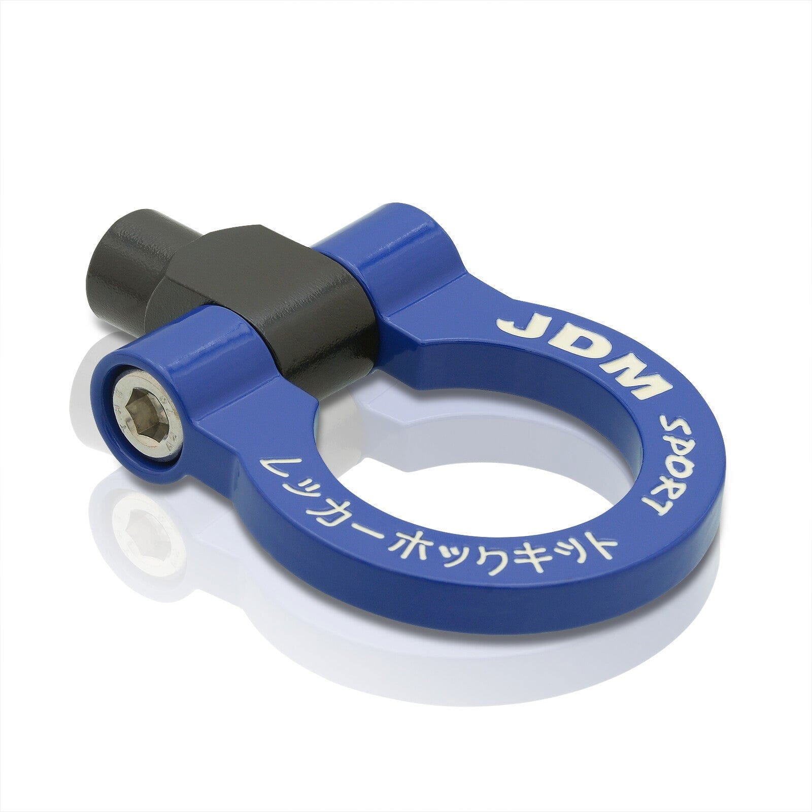 JDM Sport Heavy Duty Mild Steel Blue Front Rear Tow Hook Ring (M12 x 1.75 Thread) - Parts Agent