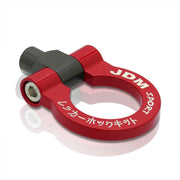 JDM Sport Heavy Duty Mild Steel Red Front Rear Tow Hook Ring (M12 x 1.75 Thread) - Parts Agent