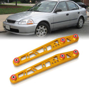 JDM Sport Honda Civic 1996-2000 Rear Lower Control Arms Gold with Red Bushings - Parts Agent